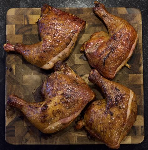 Homemade Mulberry Smoked Chicken Leg Quarters With Moroccan Style Dry