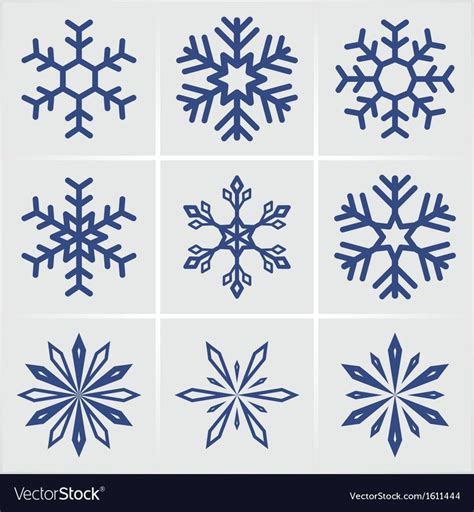 Snowflakes vector image on VectorStock | Christmas drawing, Snowflakes ...