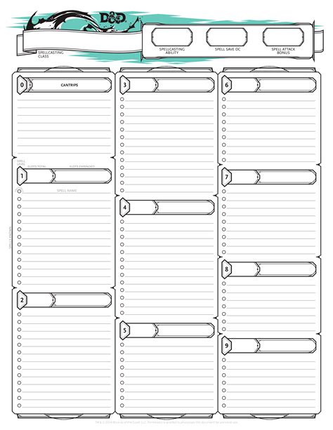 Printable Blank Dnd Character Sheet