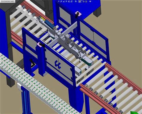 后包装生产线（自动化装箱开箱输送贴标码垛流水线）3d模型下载 三维模型 Step、solidworks模型 制造云 产品模型