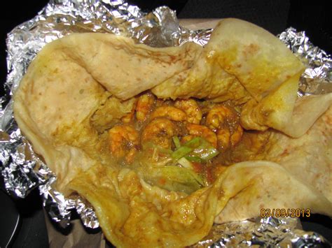 Jamaican Shrimp Roti