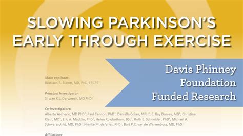 Slowing Parkinsons Early Through Exercise Davis Phinney Foundation