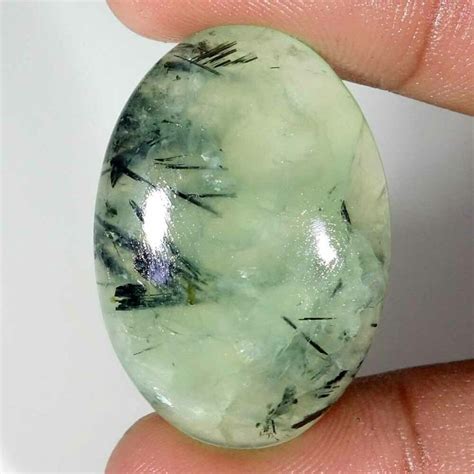 Good Looking Natural Prehnite Cabochon Oval Shape Natural Loose