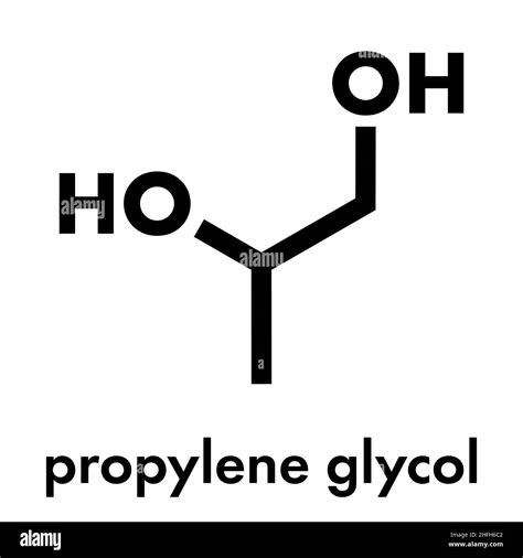 Propylene Glycol 1 2 Propanediol Molecule Used As Solvent In Pharmaceutical Drugs As Food