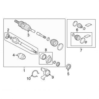 2025 Toyota Grand Highlander CV Joints Boots Parts Inner Outer