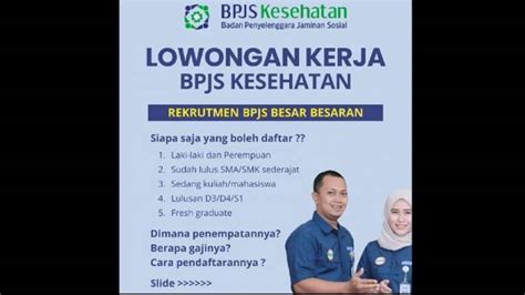 Buruan Daftar BPJS Kesehatan Masih Buka Lowongan Kerja 2024 Untuk