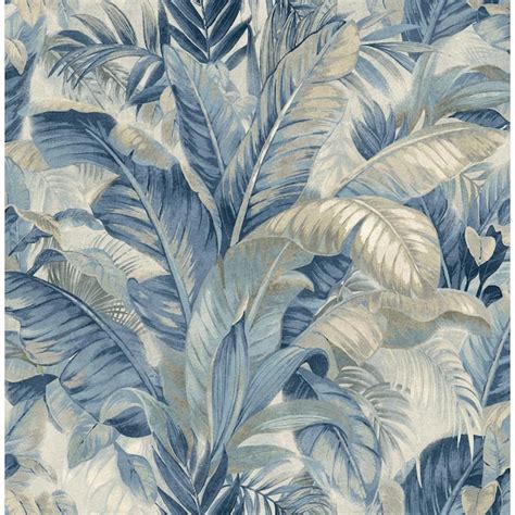 Tommy Bahama Nassau Luna Tropical Palm Vinyl Peel And Stick Wallpaper Roll Covers 30 75 Sq Ft