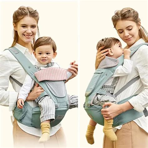 Ergonomic Baby Carrier Infant Baby Hipseat Carrier Front Facing Ergonomic Kangaroo Baby Wrap ...