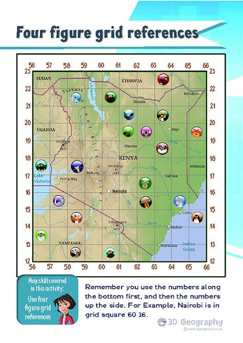 Grade 4 Geography Grid Map Skills Worksheets