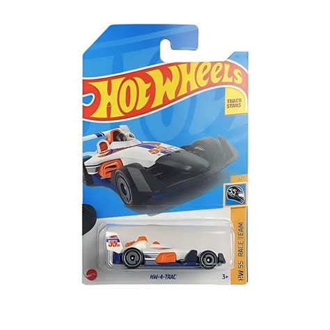 HKK30 Машинка игрушка Hot Wheels металлическая коллекционная HW 4 Trac белый синий купить с