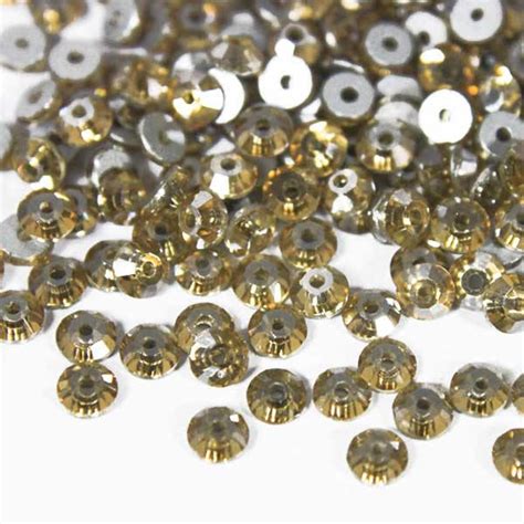 5mm 144 Pieces Flat Back Light Colorado Topaz Color Sew On Rhinestones