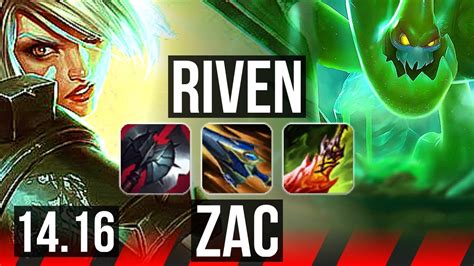 Riven Vs Zac Top Quadra Legendary 1234 Rank 12 Riven Br