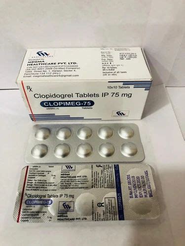 75mg Clopidogrel Tablets Ip At Rs 500piece Pharmaceutical Tablets