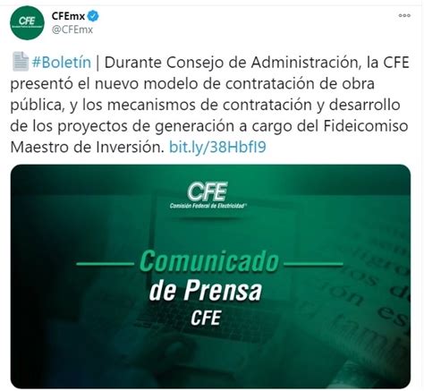 La Jornada Cfe Realiza Cambios En Modelo De Contrataciones