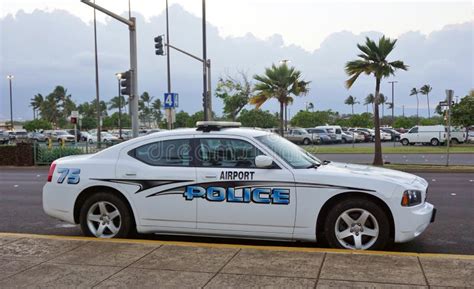 -an Airport Police Car at the Kahului Airport Editorial Image - Image ...