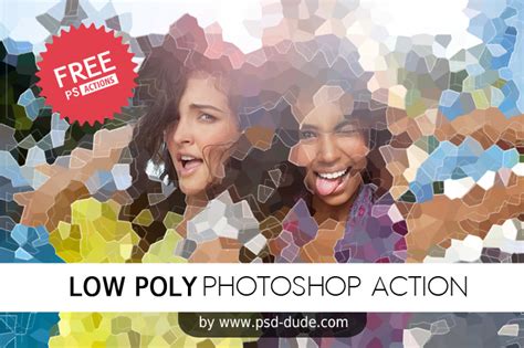 Low Poly Photoshop Action Psddude