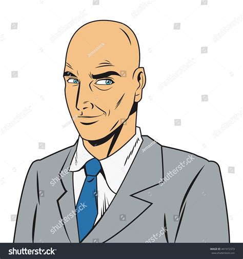 Bald Man With Jacket And Tie Royalty Free Stock Vector 441972373