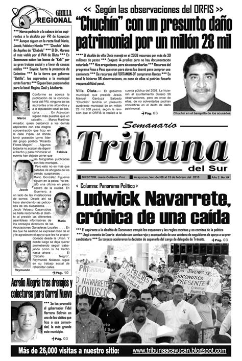 Tribuna Del Sur Acayucan Tribuna Del Sur Edici N Impresa No