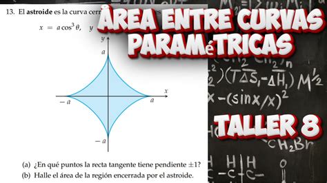 13 Encontrar El Área Del Astroide Curvas Parametricas Calculo Integral Youtube