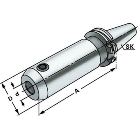 Oprawka Frezarska SK50 Weldon 6mm A 200mm DIN69871 AD B