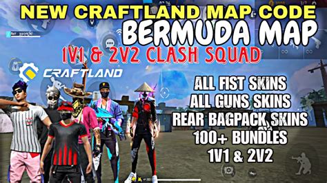 NEW 1V1 2V2 BERMUDA MAP FREE FIRE NEW CRAFTLAND MAP CODE INDIA