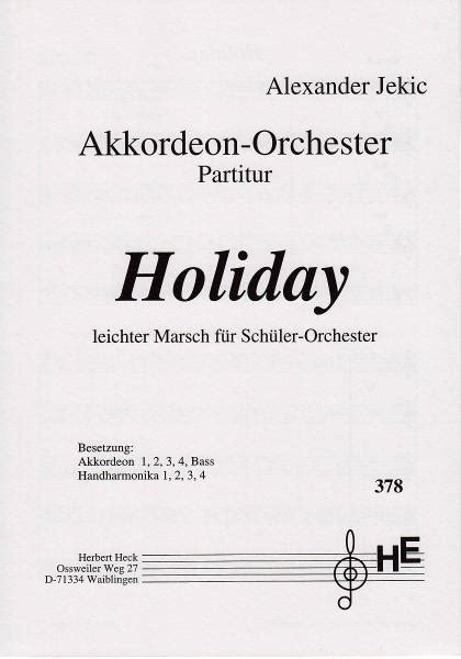 Holiday Akkordeon Orchester Alexander Jekic