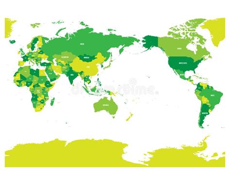 Mapa Del Mundo En Cuatro Sombras De Gris En El Fondo Blanco Mapa Político Del Alto Espacio En