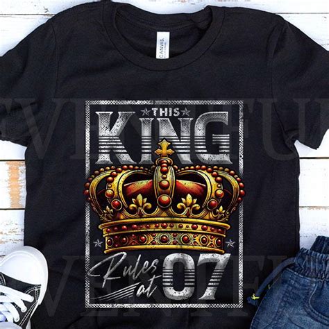 Hot Trending T Shirt With King 7Th Birthday Shirt For S 7Th Birthday King Shirt Birthday Shirt