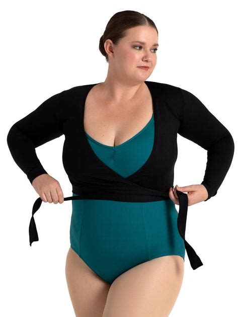 Se1045w Adult Long Sleeve Wrap Top Relevé Dancewear