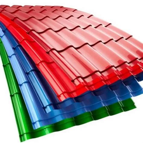 Colour Suraksha Color Coated Seco Red Jsw Colouron Plus Tile Roofing