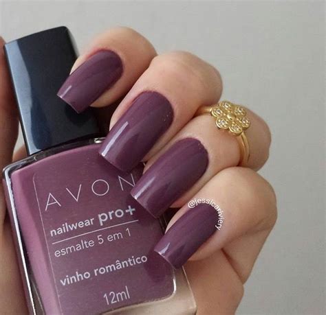 Vinho Romântico Avon Unhas Unhas Perfeitas Unhas Coloridas