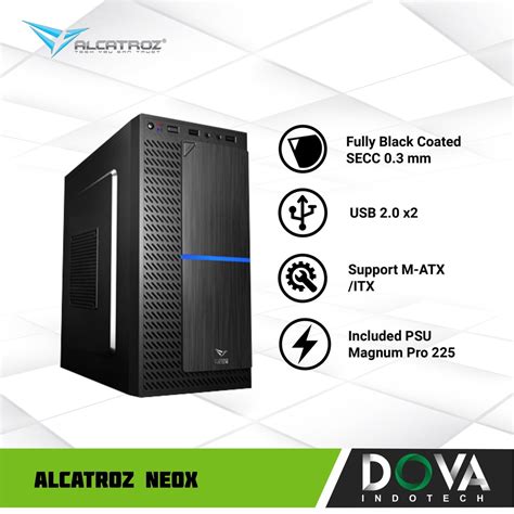 Jual Casing Pc Alcatroz Azzura Neox Mini Atx With Watts Power