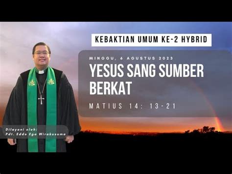 Kebaktian Hybrid GKI Guntur Minggu 06 Agustus 2023 I Pdt Eddo Ega