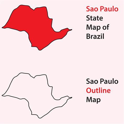 sao paulo state map of brazil 25851063 Vector Art at Vecteezy