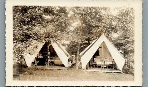 Boy Scouts Eagle Camp Canvas Tents Coleman Lamp Vermont Vt