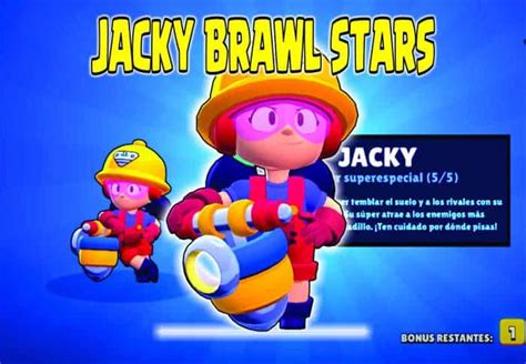 Jacky Brawl Stars Guía completa consejos brawler perforador junio 2024