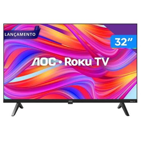 Tv Aoc 32 Polegadas - Smart Tv AOC 32 polegadas ROKU Led HD 32S5045/78G - Tv Led - Magazine Luiza