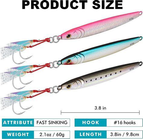 TRUSCEND Saltwater Jigs Fishing Lures With Flat BKK Hooks Sea Fishing