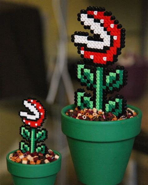 Super Mario Inspired Big Potted Piranha Plant Spicytec Perler Beads