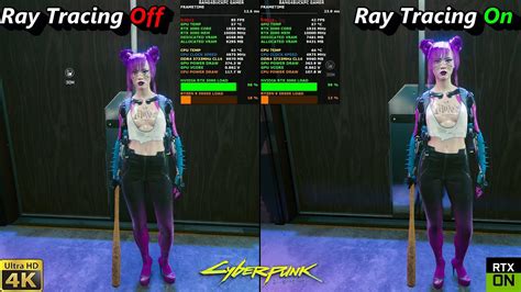 Cyberpunk 2077 4K Psycho Settings Ray Tracing Off VS ON RTX 3090