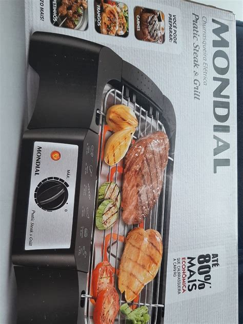 Churrasqueira Elétrica Mondial Pratic Steak grill Original 127volts