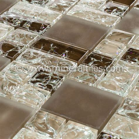 Crackle Glass Tile French Pattern Brown Bath Tiles Glass Mosaic Tiles Mosaic Backsplash