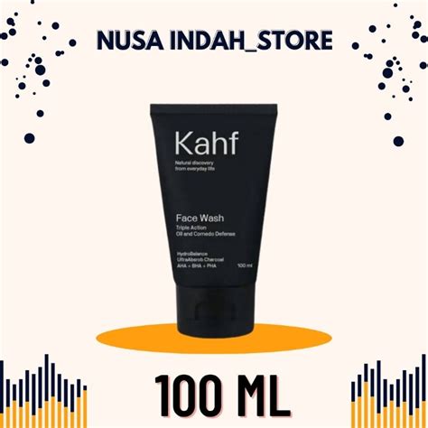 Jual Kahf Triple Action Oil And Comedo Defense Face Wash Ml Shopee