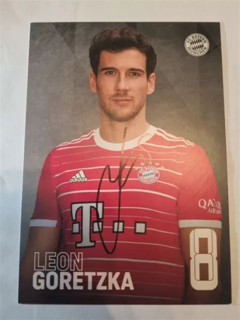 ORIGINAL AUTOGRAMMKARTE LEON Goretzka FC Bayern München 2022 23 EUR 1