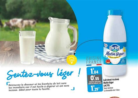 Promo Lait Demi Cr M Matin L Ger Lactel Chez Coccinelle Supermarch