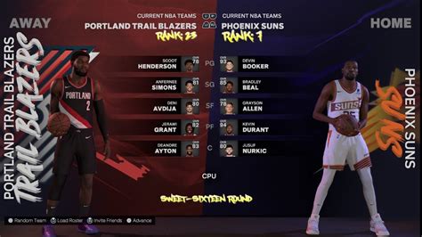 Game 20 23 Portland Trail Blazers 7 Phoenix Suns Nba 2k25