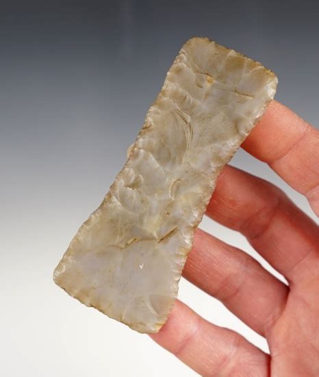3 12 Paleo Square Knife Made From Flint Ridge Chalcedony Found In