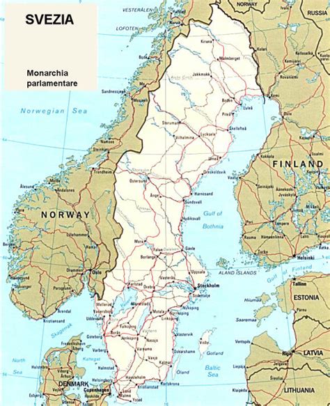 Svezia Carta Geografica