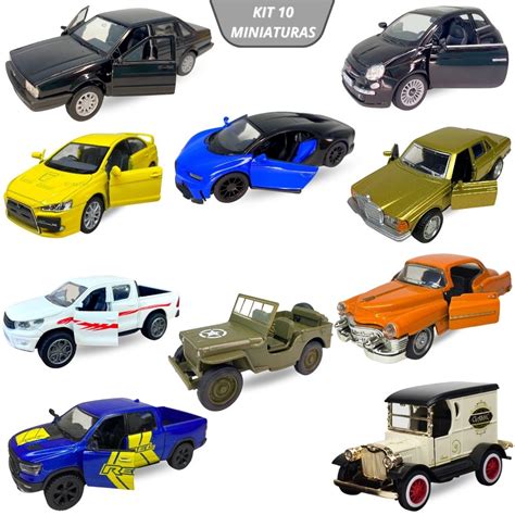 Carrinho De Ferro Kit Miniaturas Abre As Portas Cole O Shopee Brasil