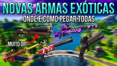 Como pegar as NOVAS ARMAS EXÓTICAS no Fortnite Temporada 5 ARMAS